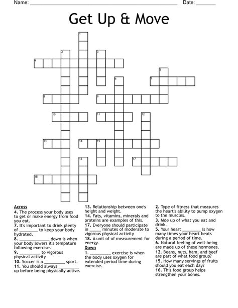 like music that gets you moving crossword